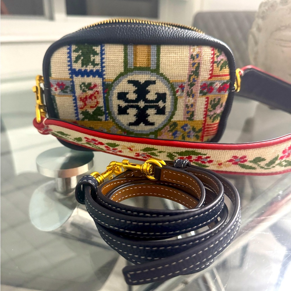 TORY BURCH 
Perry Needlepoint Mini Bag